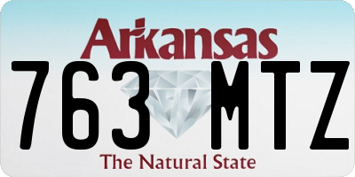 AR license plate 763MTZ