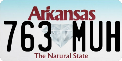 AR license plate 763MUH