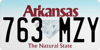 AR license plate 763MZY