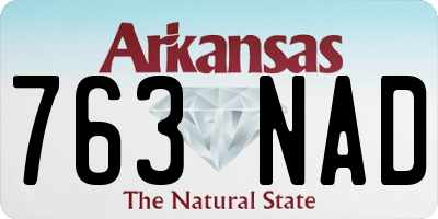 AR license plate 763NAD