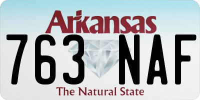 AR license plate 763NAF