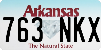 AR license plate 763NKX