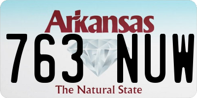 AR license plate 763NUW