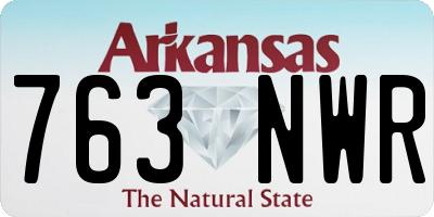 AR license plate 763NWR