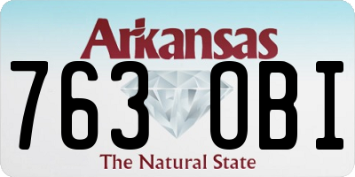 AR license plate 763OBI
