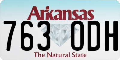 AR license plate 763ODH