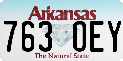 AR license plate 763OEY