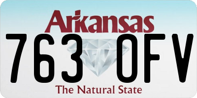 AR license plate 763OFV