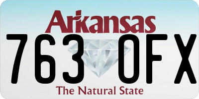AR license plate 763OFX