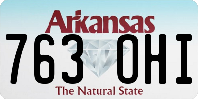 AR license plate 763OHI