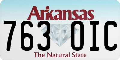 AR license plate 763OIC