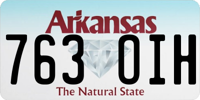 AR license plate 763OIH