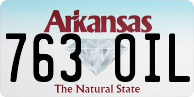 AR license plate 763OIL