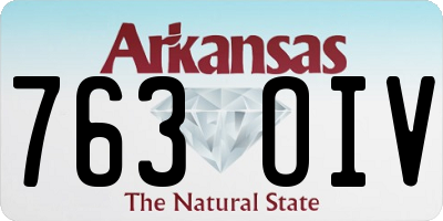 AR license plate 763OIV