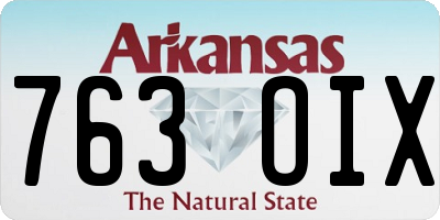 AR license plate 763OIX
