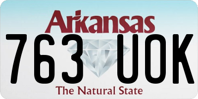 AR license plate 763UOK