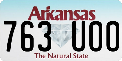AR license plate 763UOO