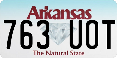 AR license plate 763UOT