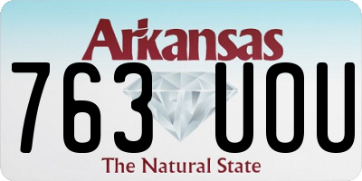 AR license plate 763UOU