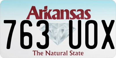 AR license plate 763UOX