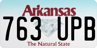 AR license plate 763UPB