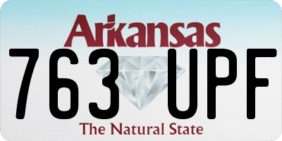 AR license plate 763UPF