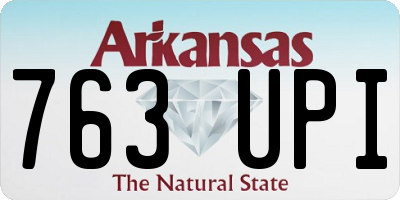 AR license plate 763UPI