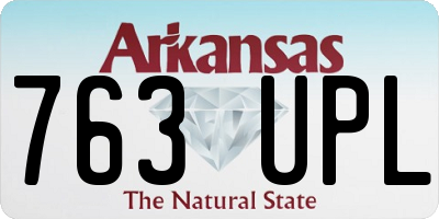 AR license plate 763UPL