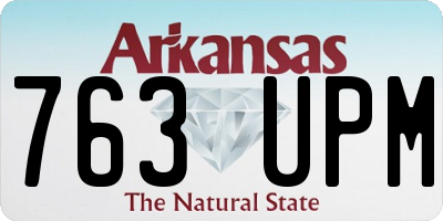 AR license plate 763UPM