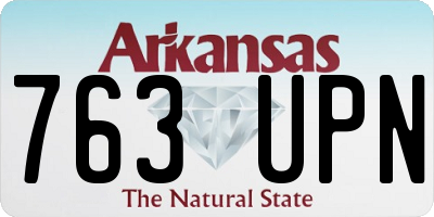 AR license plate 763UPN