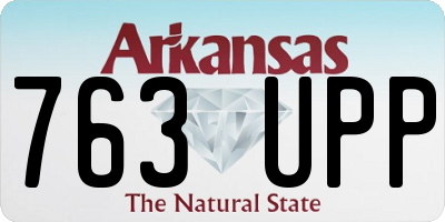 AR license plate 763UPP