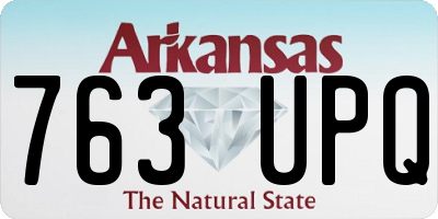 AR license plate 763UPQ