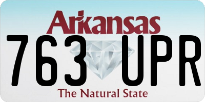 AR license plate 763UPR