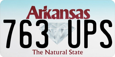 AR license plate 763UPS