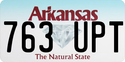 AR license plate 763UPT