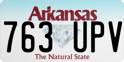 AR license plate 763UPV
