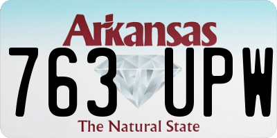 AR license plate 763UPW