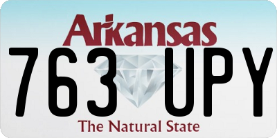 AR license plate 763UPY