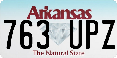 AR license plate 763UPZ