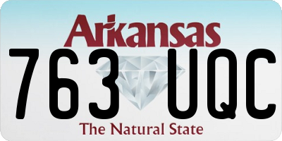 AR license plate 763UQC