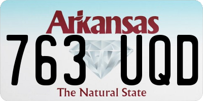 AR license plate 763UQD