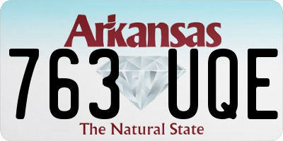 AR license plate 763UQE