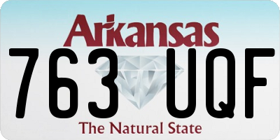 AR license plate 763UQF
