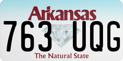 AR license plate 763UQG
