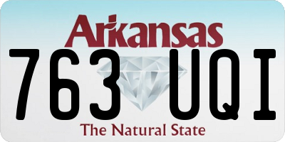 AR license plate 763UQI