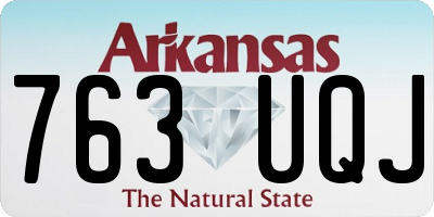 AR license plate 763UQJ