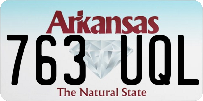 AR license plate 763UQL