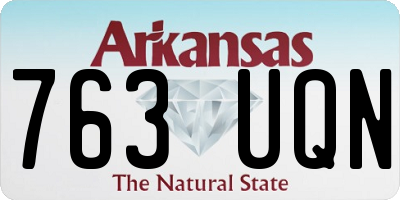 AR license plate 763UQN