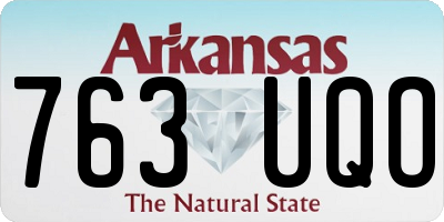 AR license plate 763UQO