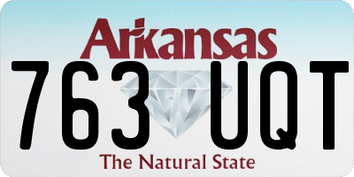AR license plate 763UQT